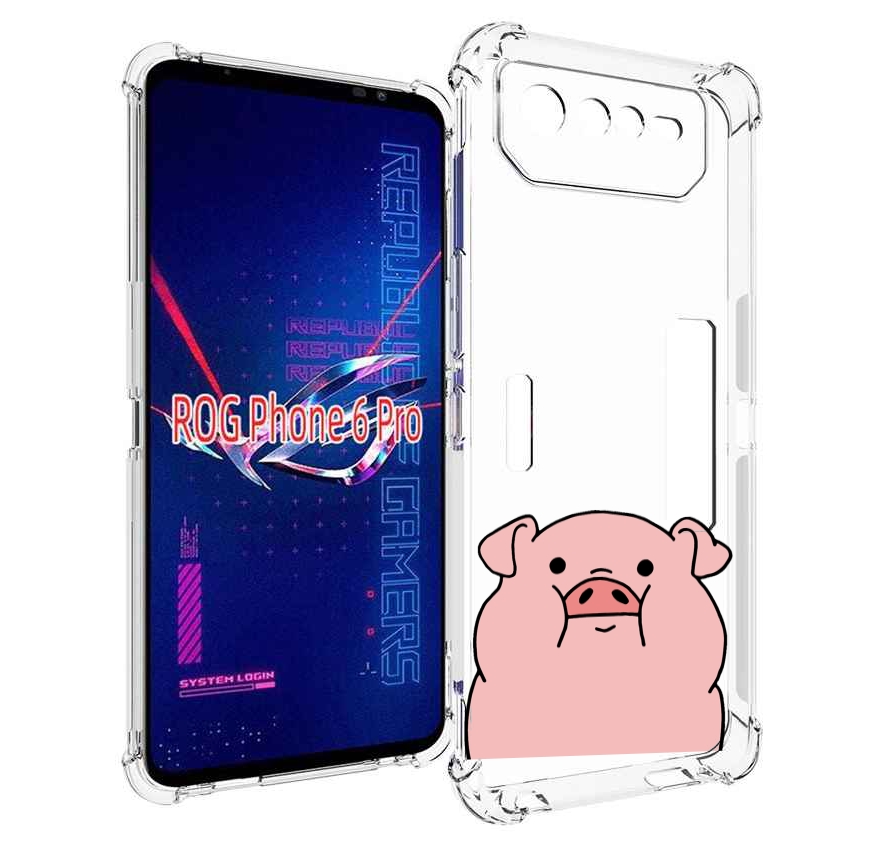 

Чехол MyPads полная-свинья для Asus ROG Phone 6 Pro, Прозрачный, Tocco