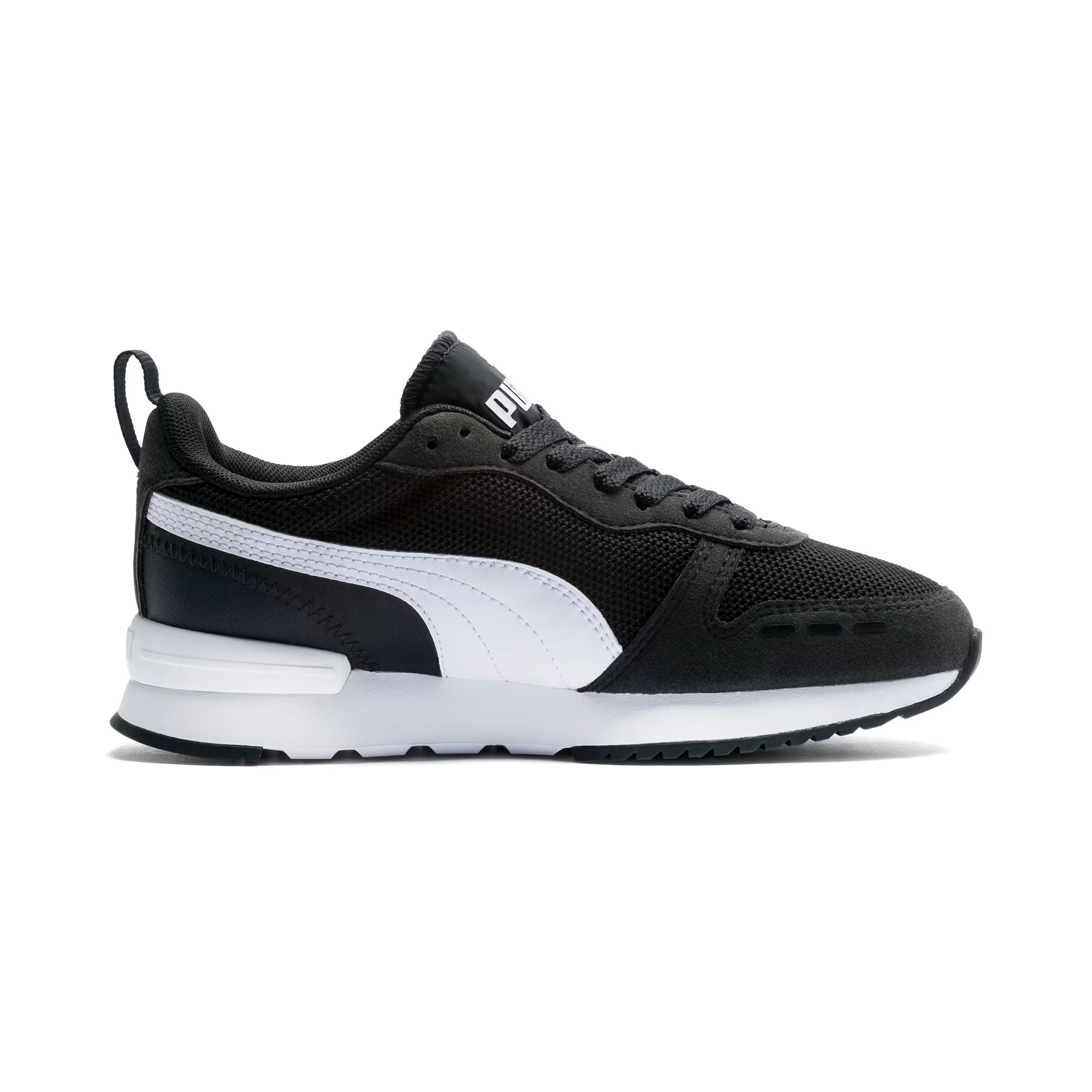 Кроссовки для мальчиков PUMA R78 Jr 373616 черный/белый 36 EU черный,  белый