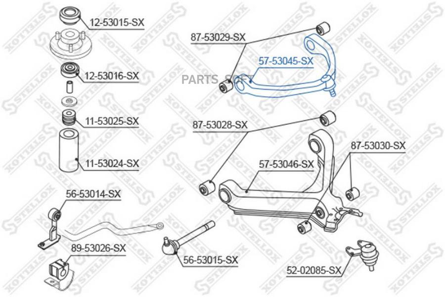 

57-53045-sx_рычаг верхний kia sportage 96-00