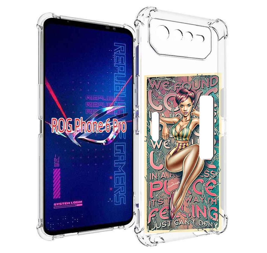 

Чехол MyPads постер-рианна для Asus ROG Phone 6 Pro, Прозрачный, Tocco