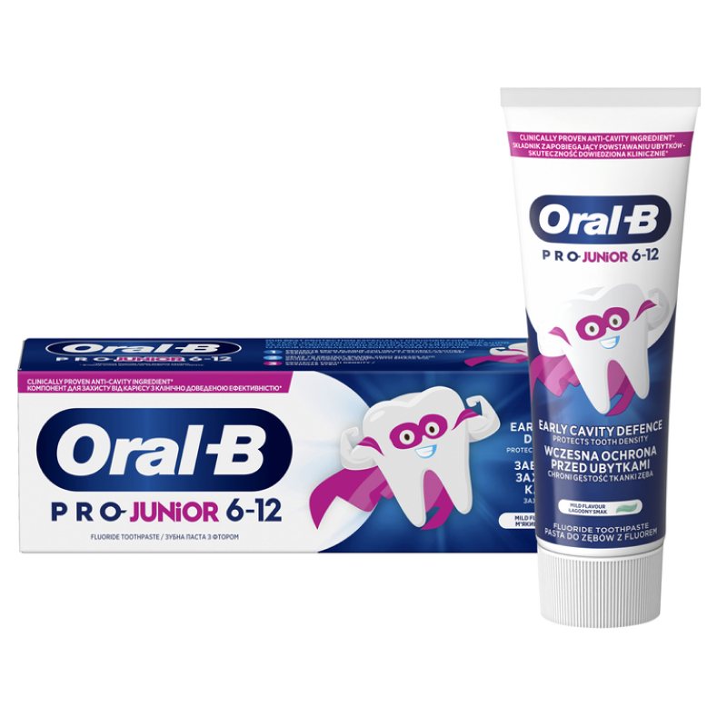 Зубная паста ORAL-B Pro Junior Защита от кариеса 6-12 лет 75 мл 630₽