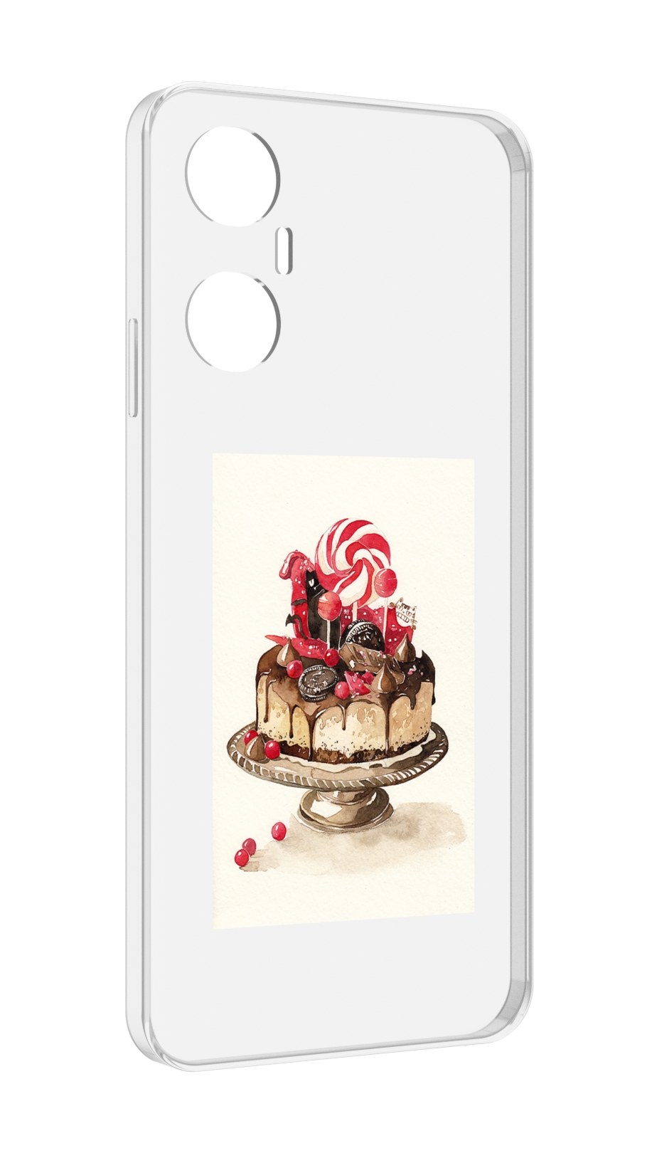 

Чехол MyPads вкусный торт для Infinix Hot 20 5G, Прозрачный, Tocco