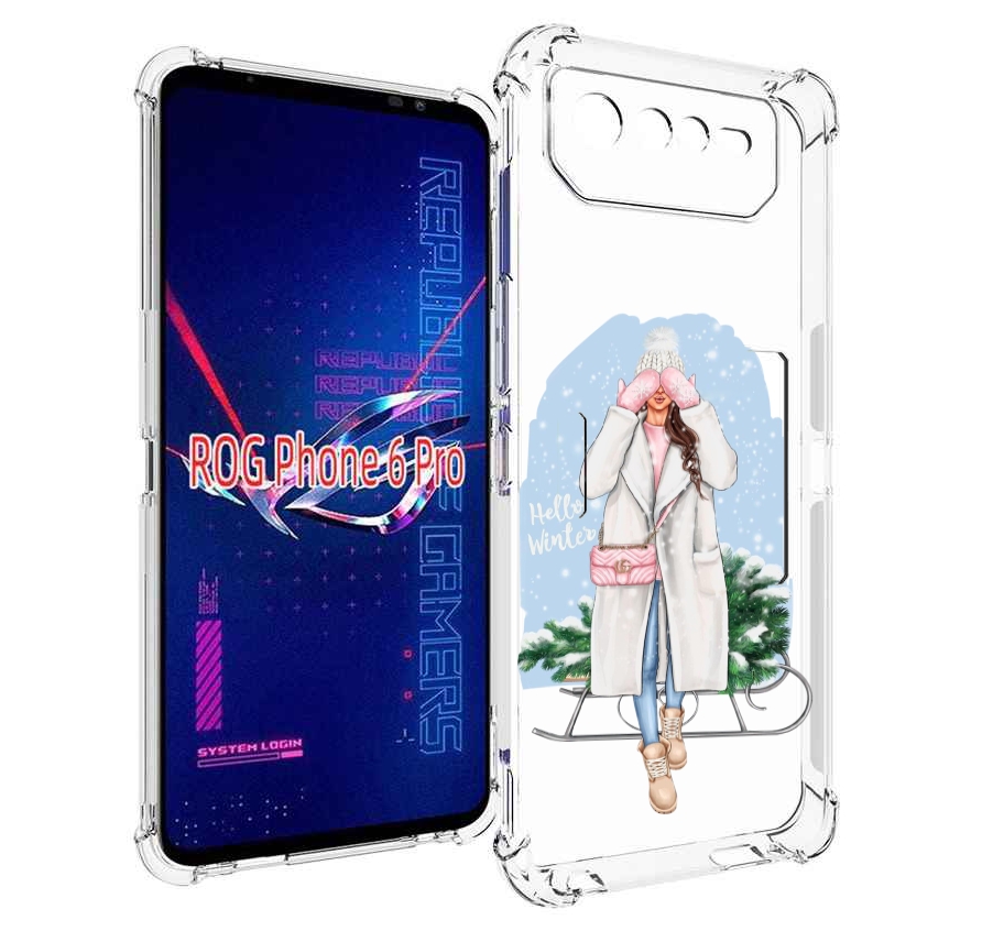 

Чехол MyPads привет-зима женский для Asus ROG Phone 6 Pro, Прозрачный, Tocco
