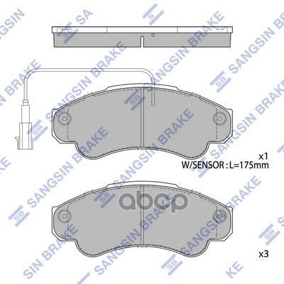 

Колодки Передние Fiat Ducato (230/244) Sp4033 Sangsin brake арт. SP4033