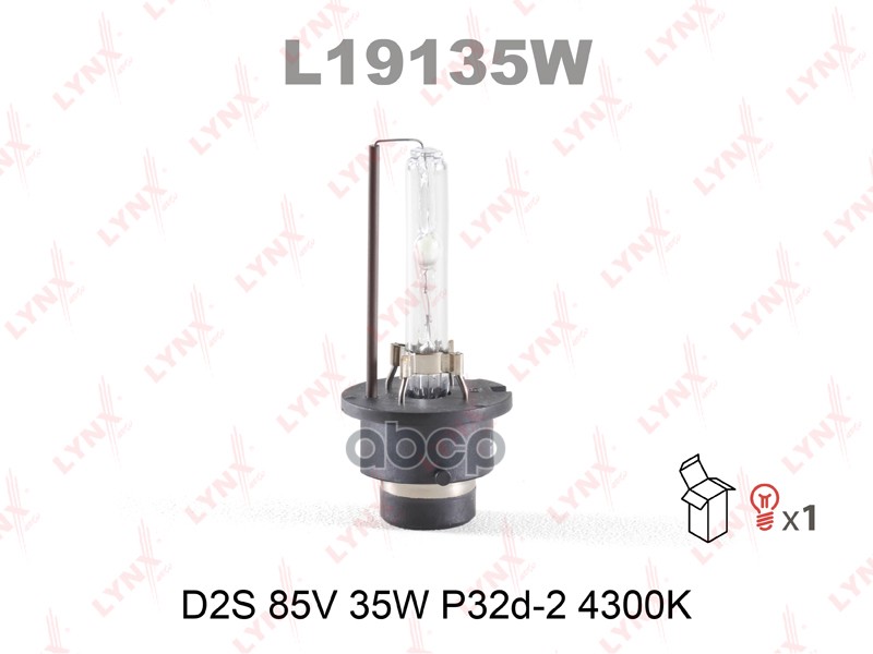 Лампа Газоразрядная [D2s 12v 35w P32d-2 4300k] LYNXauto арт. L19135W