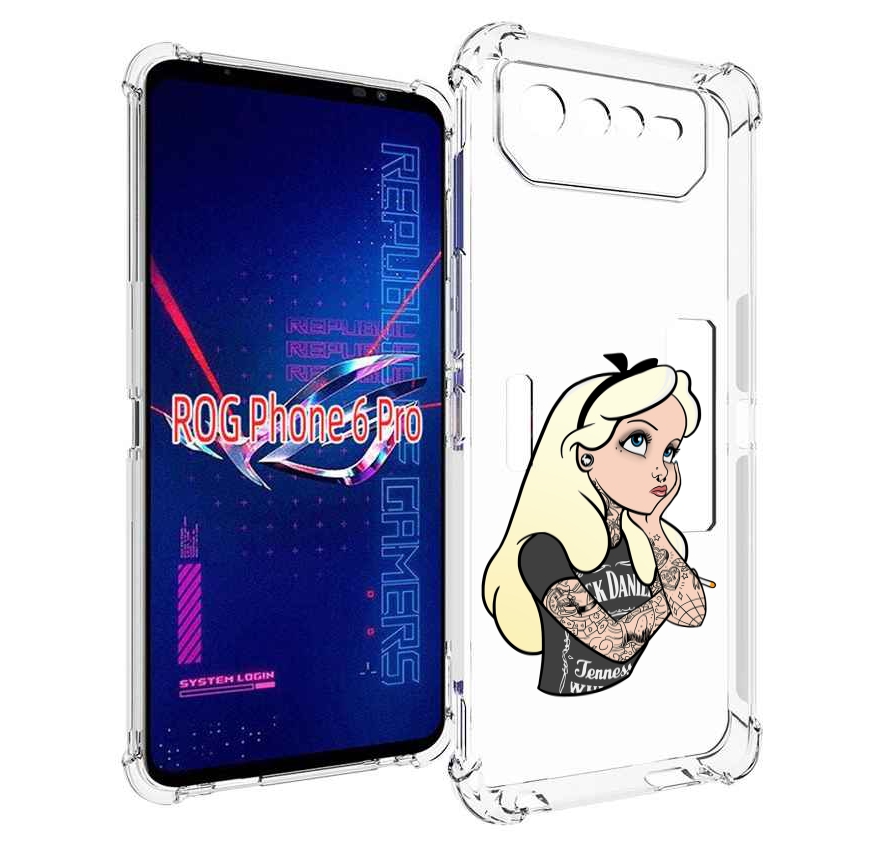 

Чехол MyPads принцесса-в-татуировках женский для Asus ROG Phone 6 Pro, Прозрачный, Tocco