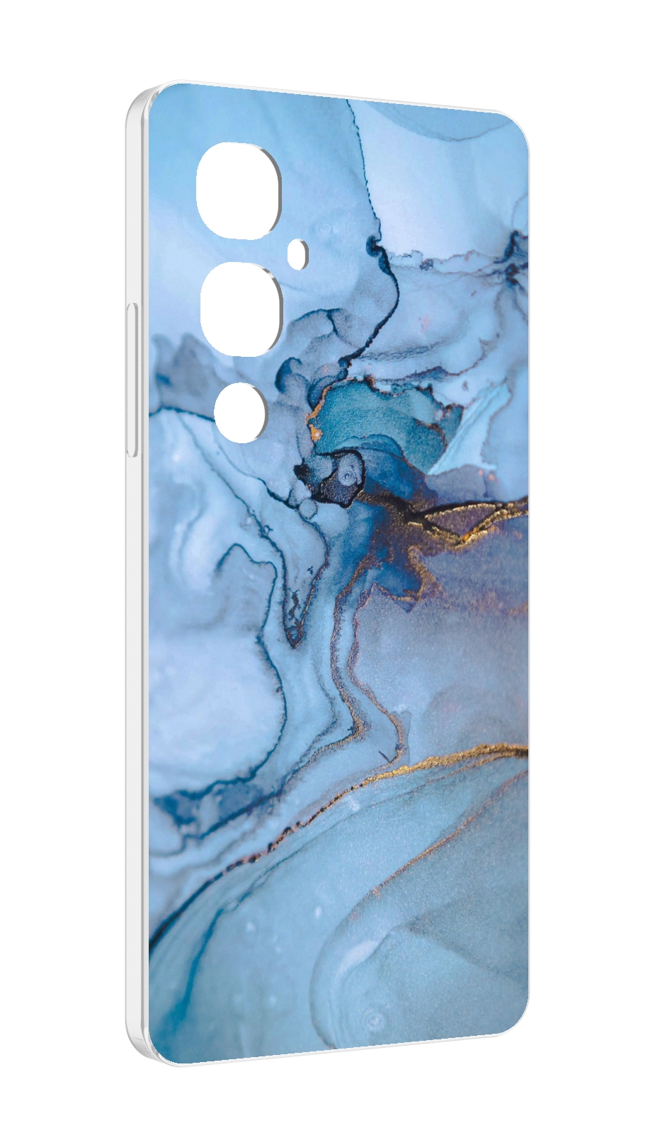 

Чехол MyPads голубой мрамор для Tecno Pova 4 Pro, Прозрачный, Tocco