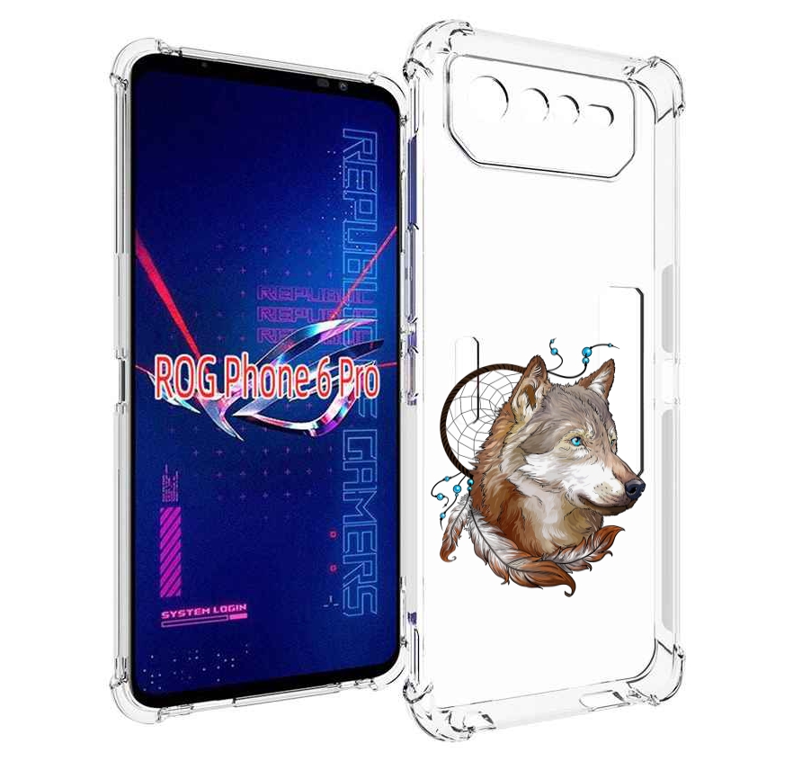 

Чехол MyPads волк и ловец снов для Asus ROG Phone 6 Pro, Прозрачный, Tocco