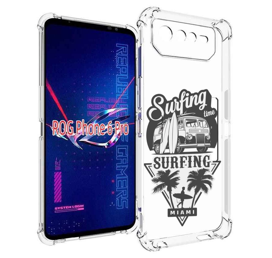 

Чехол MyPads путешествие-на-фургочике для Asus ROG Phone 6 Pro, Прозрачный, Tocco