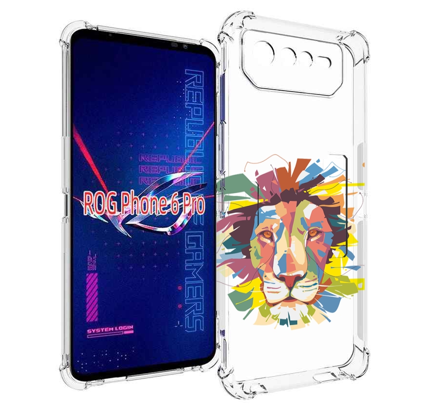 

Чехол MyPads разноцветный-лев детский для Asus ROG Phone 6 Pro, Прозрачный, Tocco