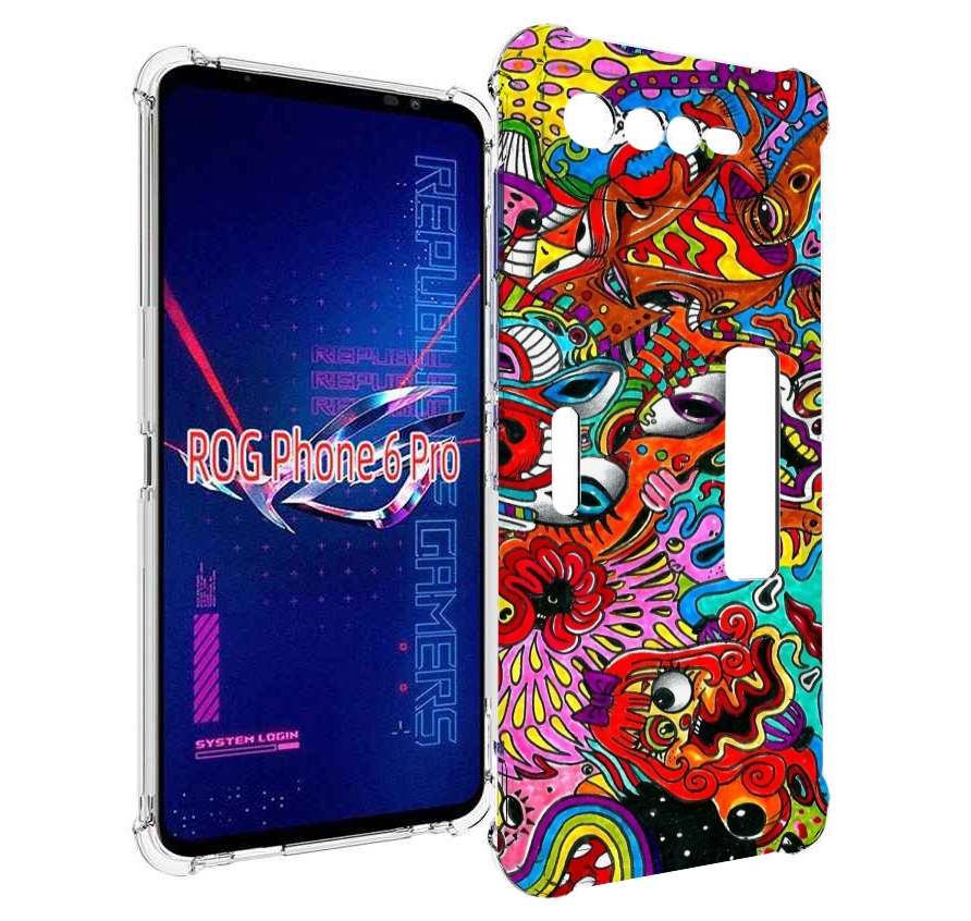 

Чехол MyPads разные абстракции яркие для Asus ROG Phone 6 Pro, Прозрачный, Tocco