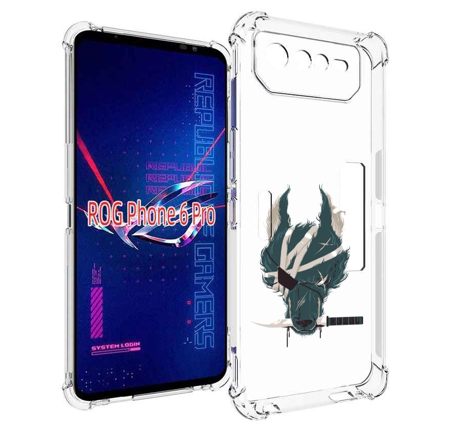 

Чехол MyPads волк-разбойник для Asus ROG Phone 6 Pro, Прозрачный, Tocco