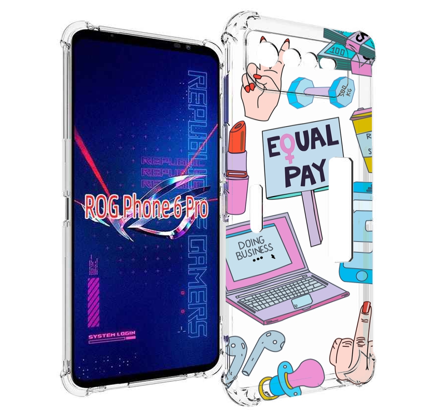 

Чехол MyPads разные-штучки для Asus ROG Phone 6 Pro, Прозрачный, Tocco