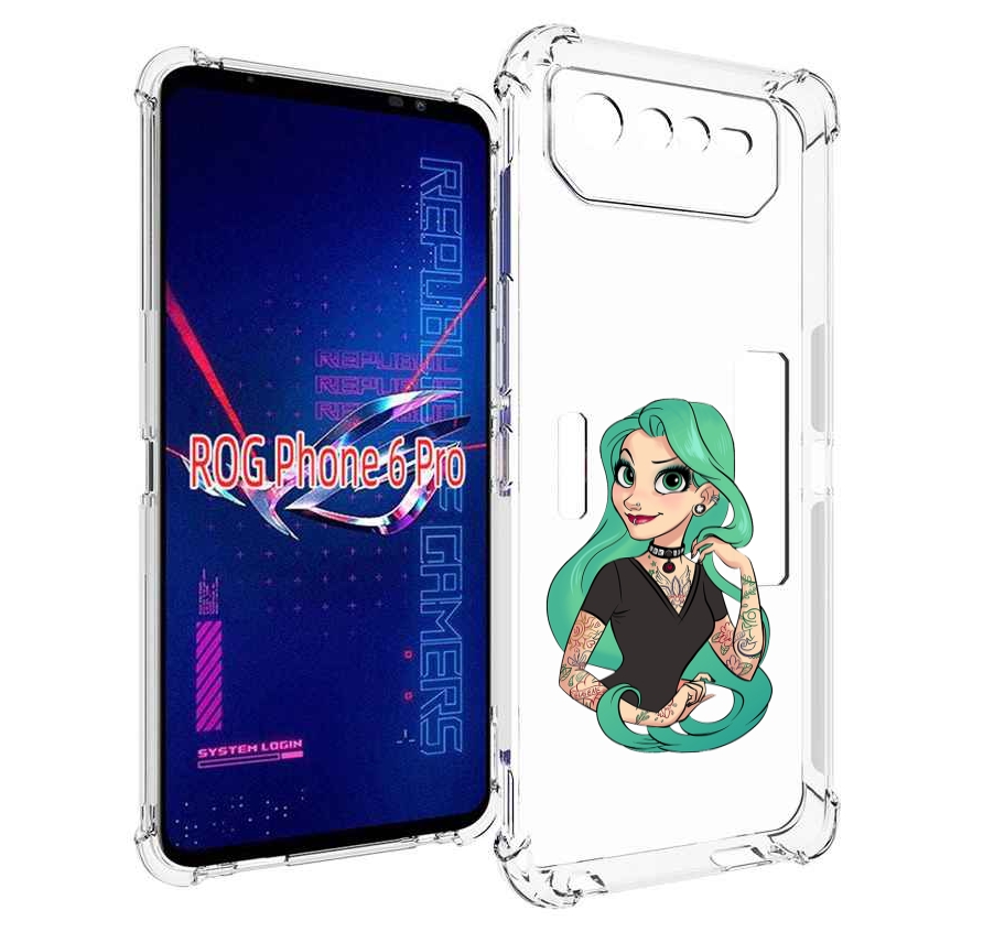 

Чехол MyPads рапунцель-в-тату женский для Asus ROG Phone 6 Pro, Прозрачный, Tocco