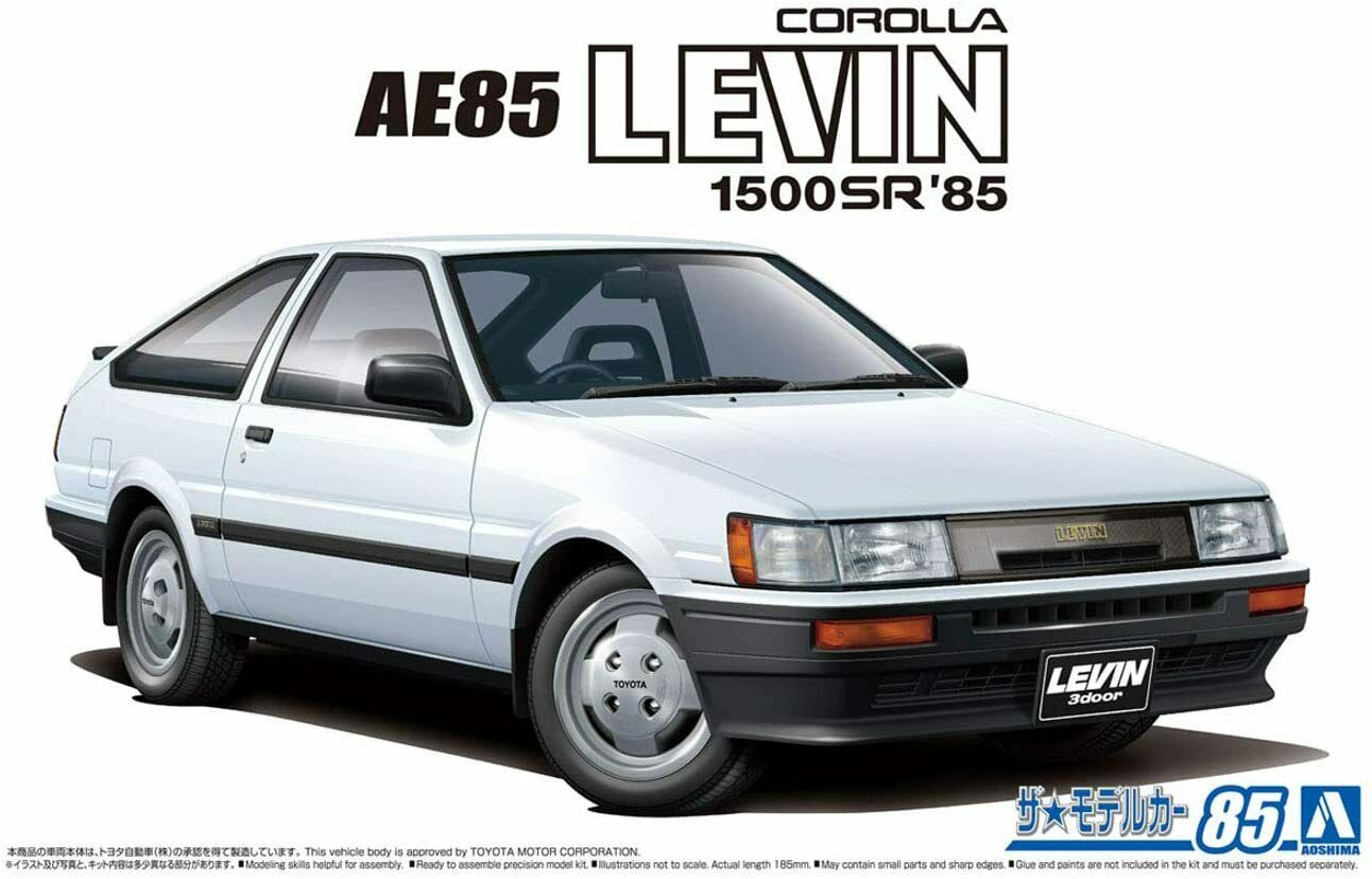 фото Сборная модель aoshima 1/24 toyota corolla levin ae85 1500sr '85 05968