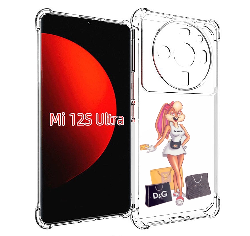 

Чехол MyPads модница-зайка женский для Xiaomi 12S Ultra, Прозрачный, Tocco