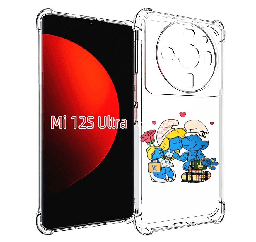 

Чехол MyPads модные-смурфики для Xiaomi 12S Ultra, Прозрачный, Tocco