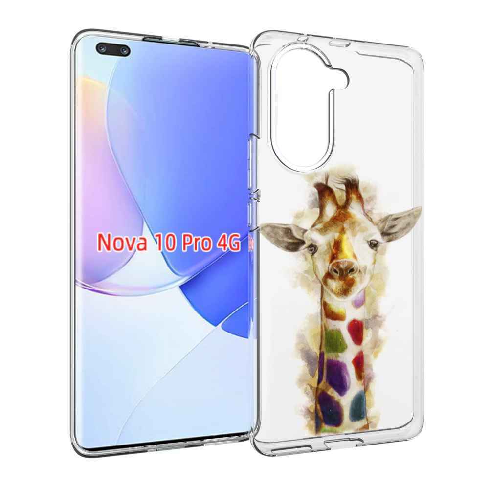 Чехол MyPads Красочный жираф для Huawei Nova 10 Pro противоударный