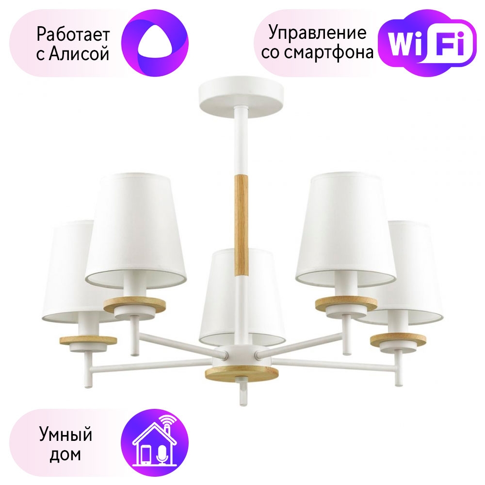 

Люстра на штанге Combo Lustr 4497/5C-A Lumion Betsy с поддержкой Алиса
