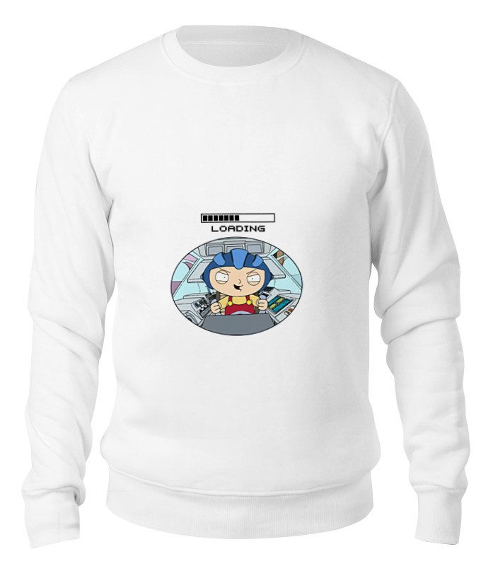 

Свитшот унисекс Printio Baby loading белый 2XL, Baby loading