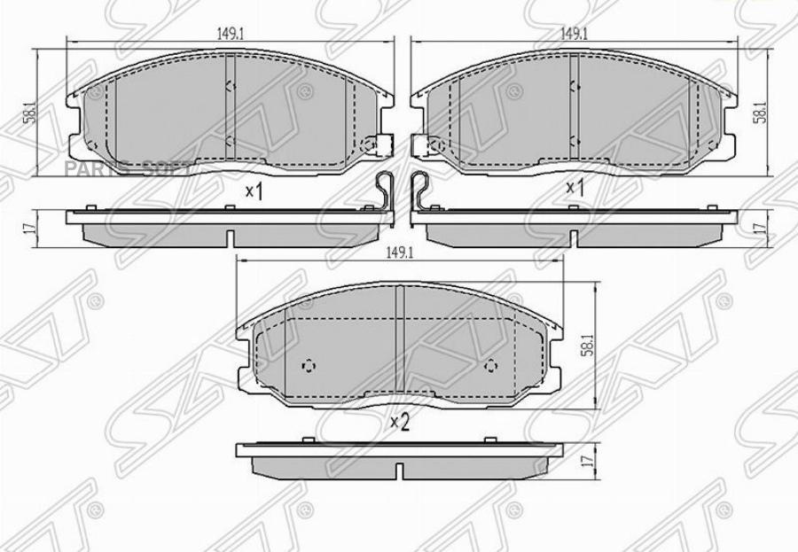 

Колодки тормозные перед HYUNDAI SANTA FE 01-06/SSANGYONG ACTYON 06-/KYRON 05-/KIA SORE SAT