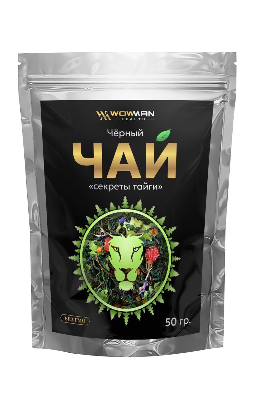 Чай WowMan черный Секреты тайги, 50 г