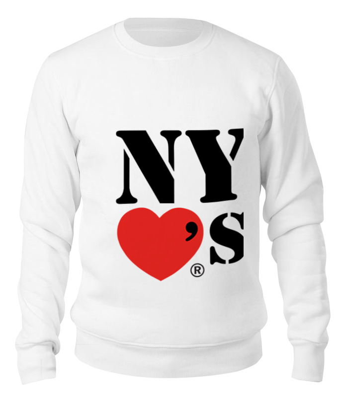 

Свитшот унисекс Printio Ny белый 2XL, Ny
