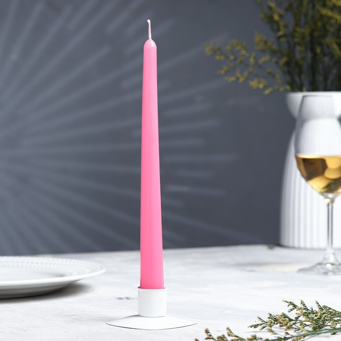 фото Свеча античная, 2,3х 24,5 см, 5 ч, 55 г, розовая омский свечной