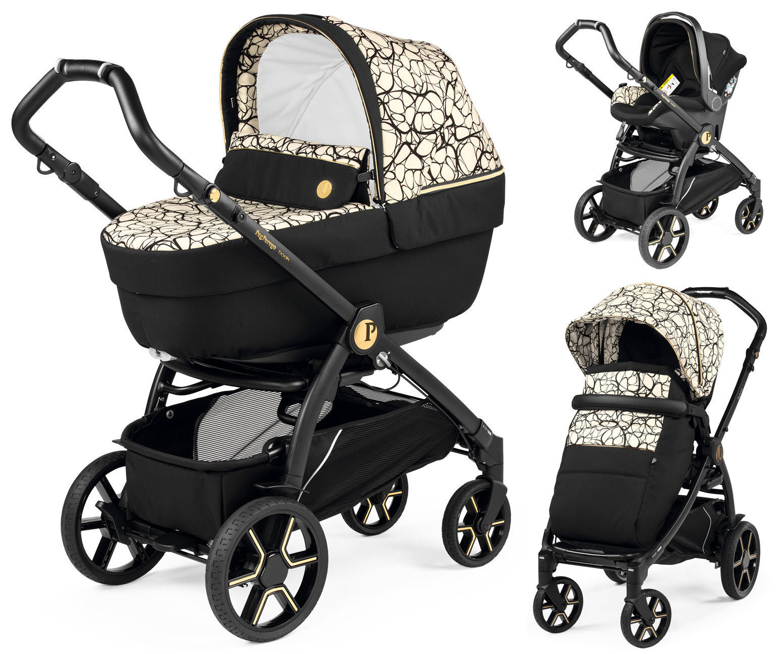 

Коляска 3 в 1 Peg Perego Book Graphic Gold, Book