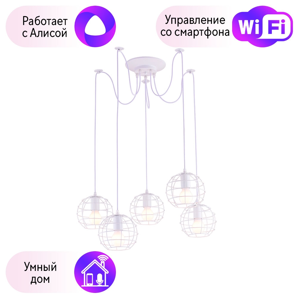 

A1110SP-5WH-A Подвесная люстра Arte Lamp Spider с поддержкой Алиса