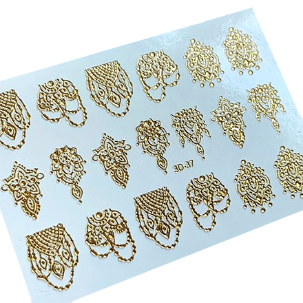 

Набор, Anna Tkacheva, 3D-слайдер Gold Crystal №37 «Подвески. Узоры», 2 шт.
