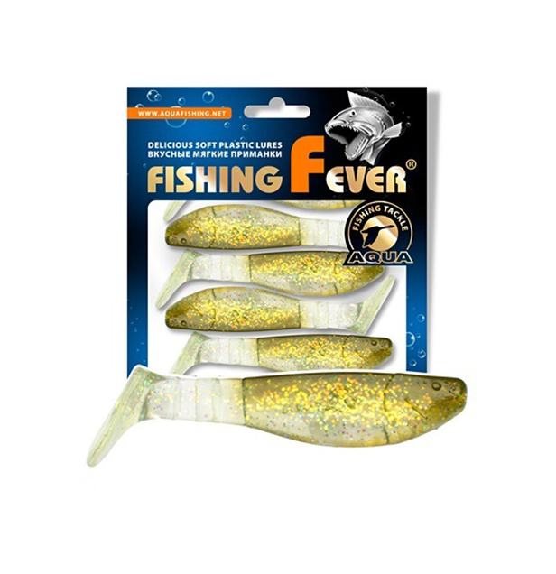 Риппер AQUA FishingFever FLAT, 5,0cm, 2,5g, 8шт, WH11 (прозрач.-корич. с золот. блест.)