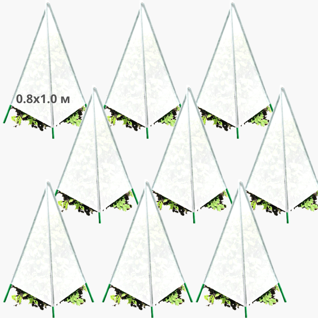 

Укрытие для растений на зиму с опорами 0.8х1.0 м Прекрасный сад, 9 шт