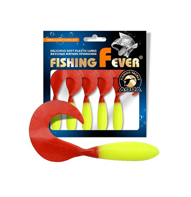 

Твистер AQUA FishingFever ARGO, 4,5cm, 1,0g, 10 шт, 097 (желто-красн.), 1 уп., Желтый;красный, Fishing Fever Argo