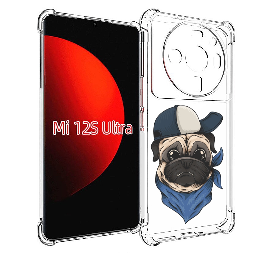 Чехол MyPads мопс-в-кепке для Xiaomi 12S Ultra