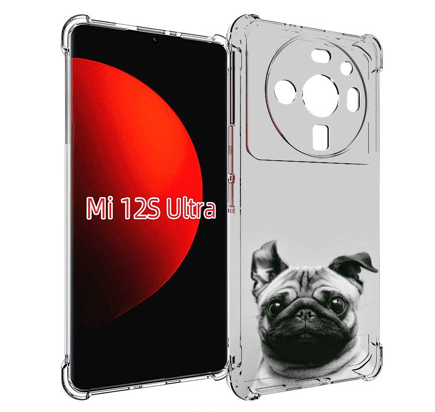 

Чехол MyPads мопс для Xiaomi 12S Ultra, Прозрачный, Tocco