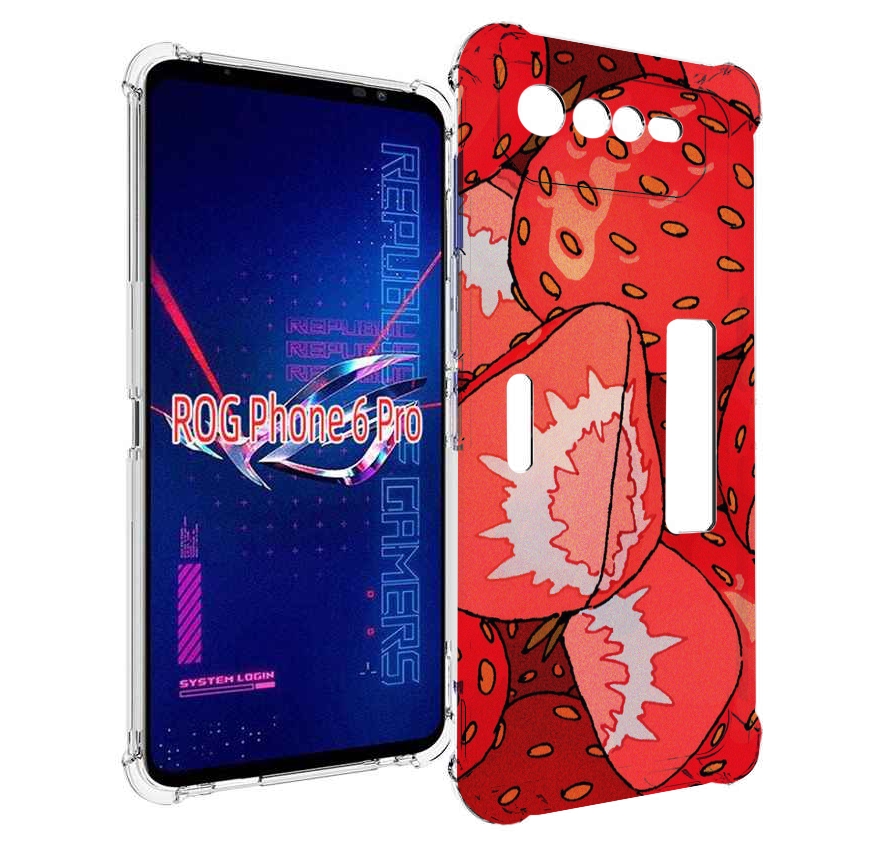 

Чехол MyPads рисованная-клубника для Asus ROG Phone 6 Pro, Прозрачный, Tocco