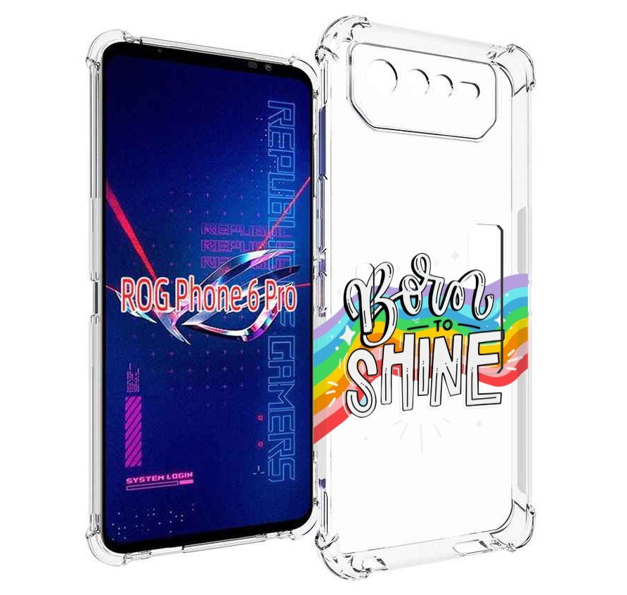 

Чехол MyPads рожден-чтобы-сиять для Asus ROG Phone 6 Pro, Прозрачный, Tocco