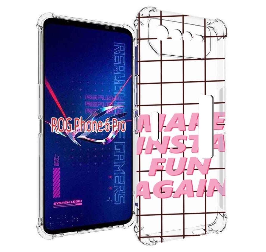 

Чехол MyPads розовая-надпись-про для Asus ROG Phone 6 Pro, Прозрачный, Tocco