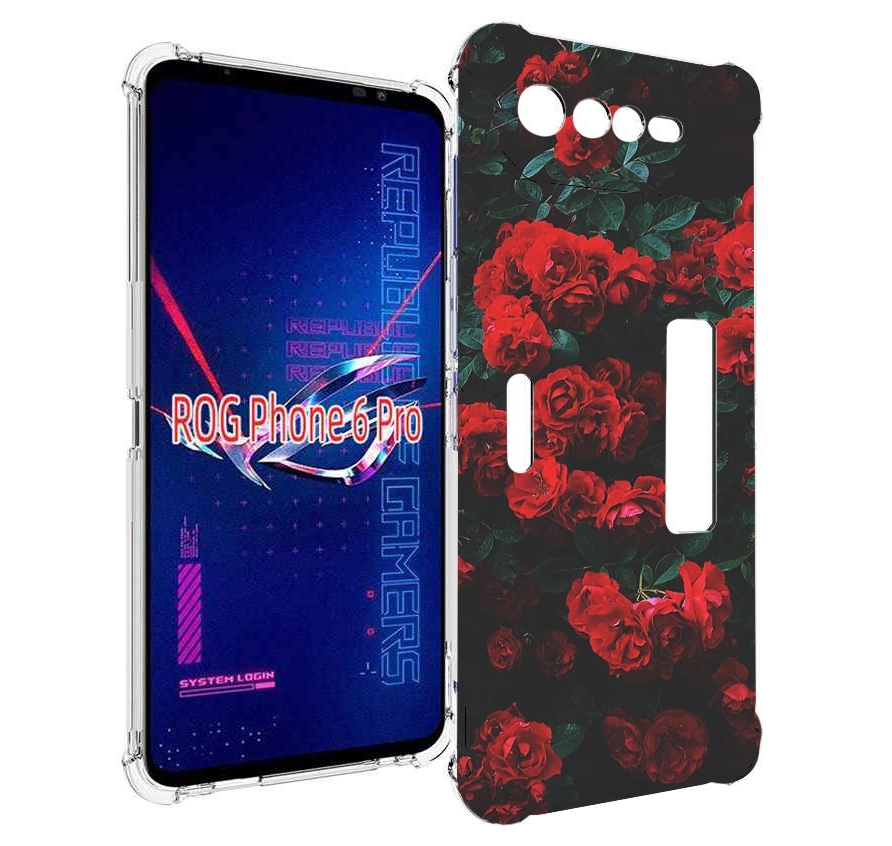 

Чехол MyPads розы-в-листьях для Asus ROG Phone 6 Pro, Прозрачный, Tocco