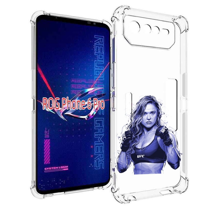 

Чехол MyPads ронда-роузи-юфс для Asus ROG Phone 6 Pro, Прозрачный, Tocco