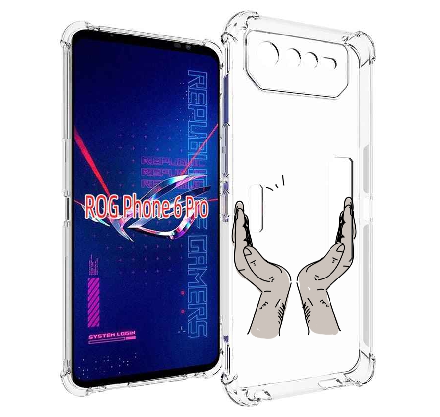 

Чехол MyPads руки-тянутся-к-небу для Asus ROG Phone 6 Pro, Прозрачный, Tocco