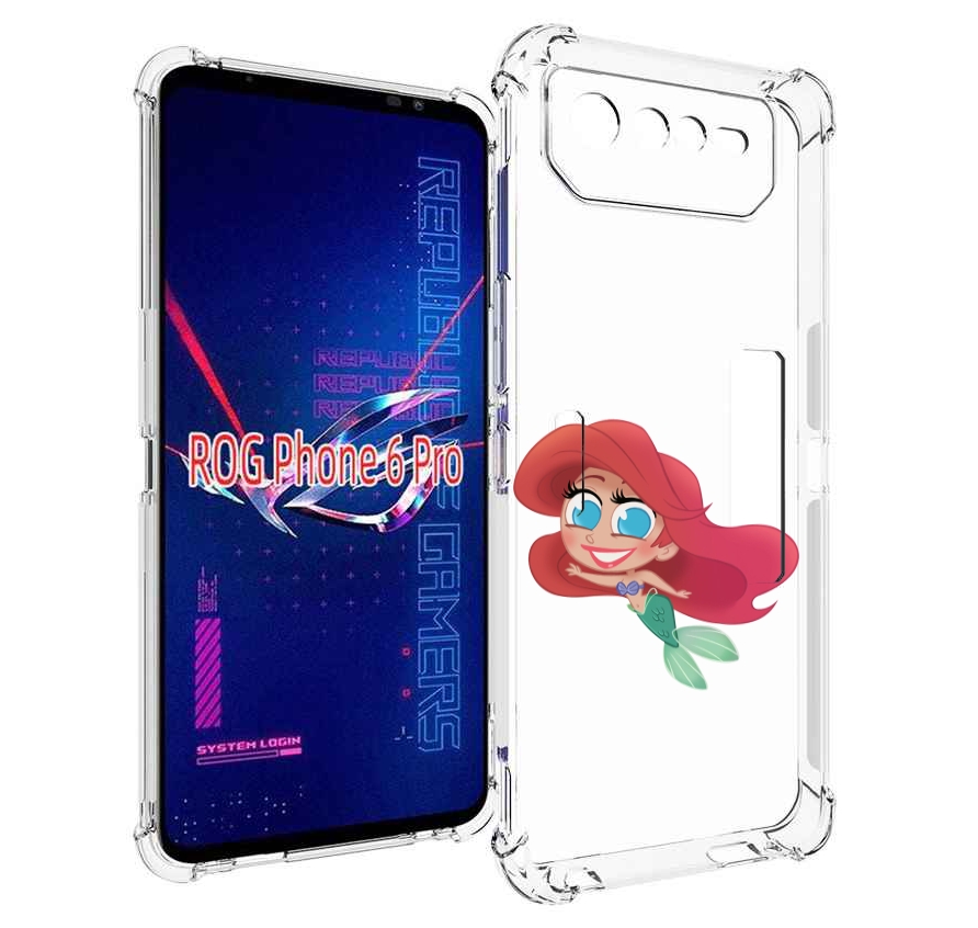 

Чехол MyPads русалка-мулатка для Asus ROG Phone 6 Pro, Прозрачный, Tocco