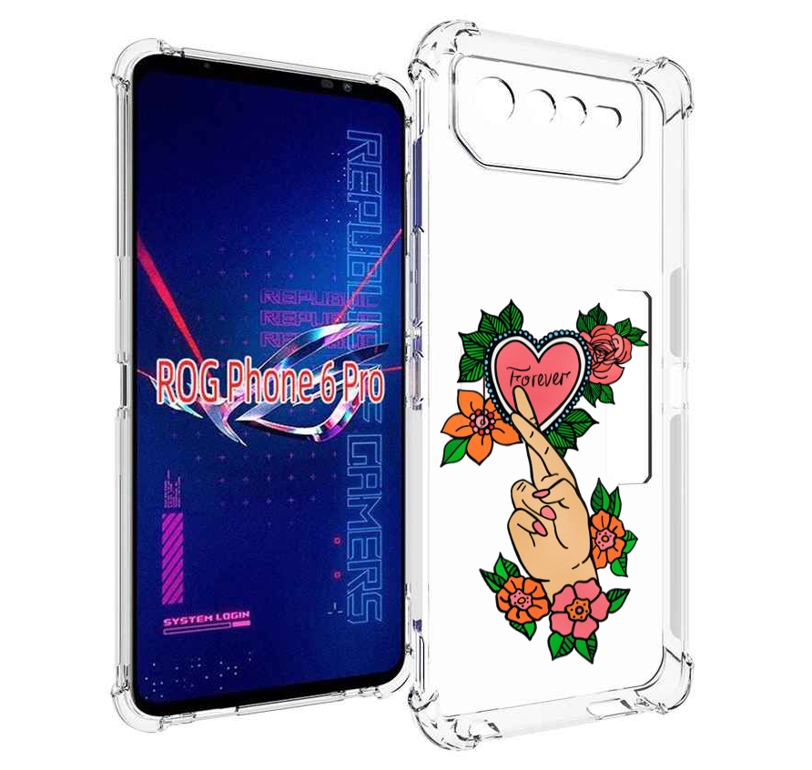 

Чехол MyPads ручки-навсегда женский для Asus ROG Phone 6 Pro, Прозрачный, Tocco