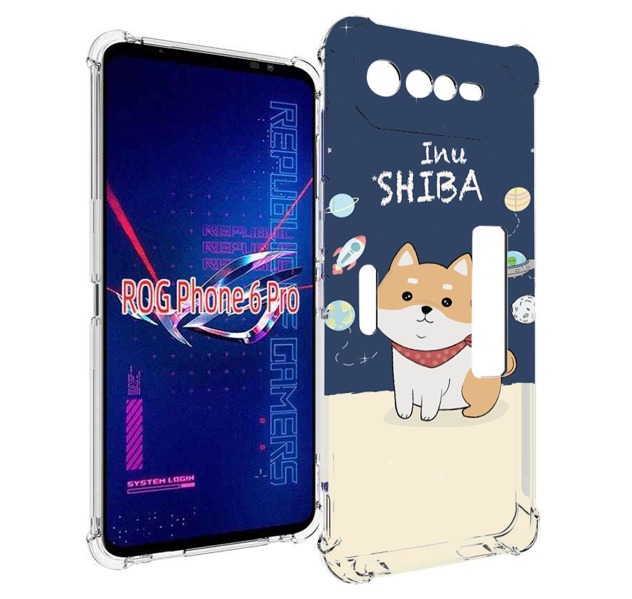 

Чехол MyPads сиба-шиба-ину для Asus ROG Phone 6 Pro, Прозрачный, Tocco