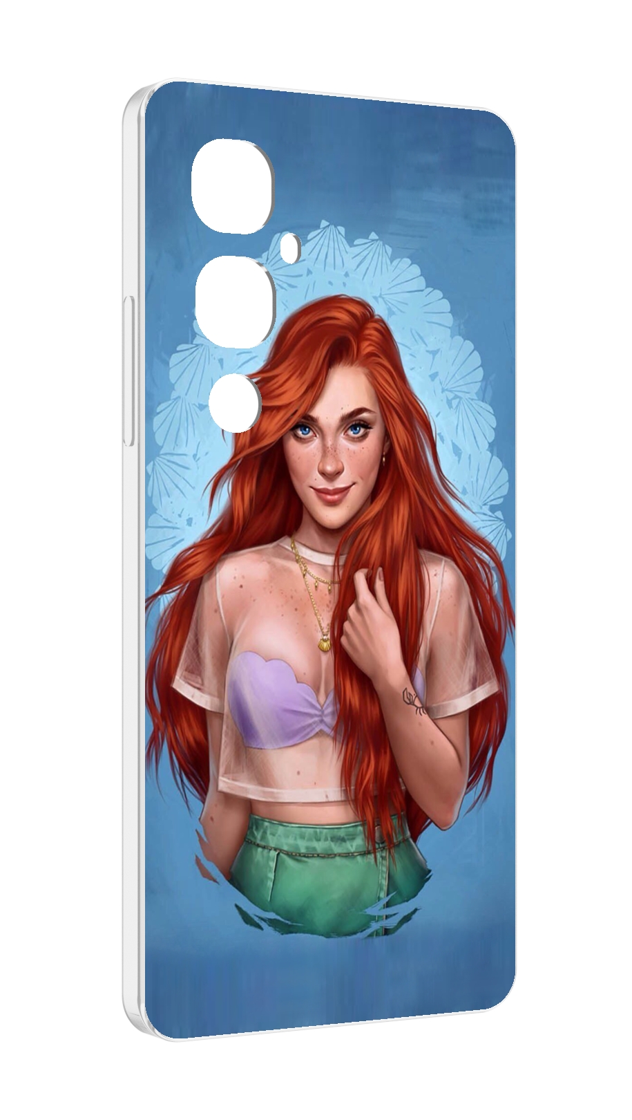 

Чехол MyPads девушка-в-голубом-фоне женский для Tecno Pova 4 Pro, Прозрачный, Tocco