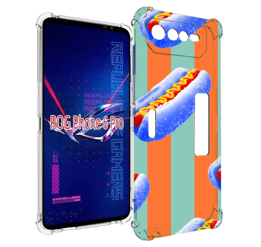 

Чехол MyPads синие хотдоги для Asus ROG Phone 6 Pro, Прозрачный, Tocco