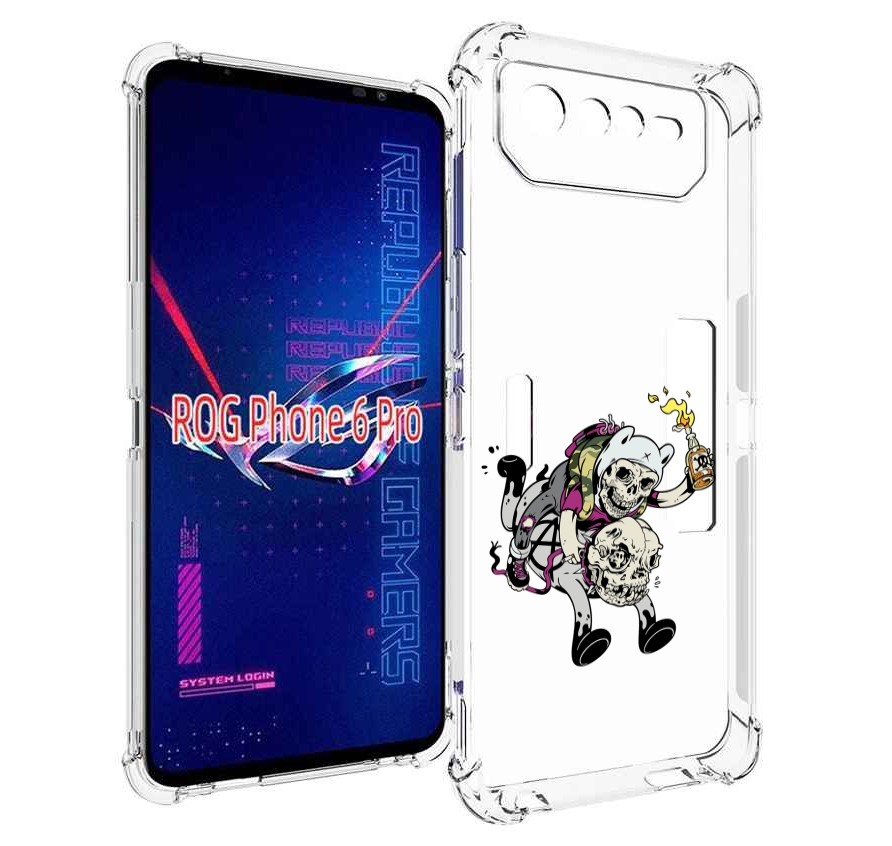 

Чехол MyPads время приключений скелеты для Asus ROG Phone 6 Pro, Прозрачный, Tocco