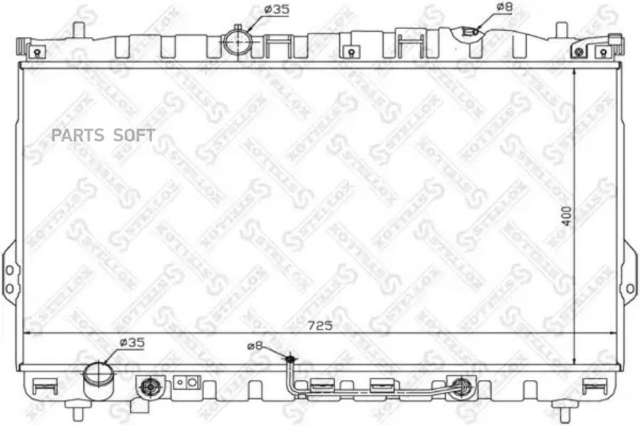 

10-25305-sx_радиатор системы охлаждения акпп hyundai trajet 2.0i 16v 99-06/2.0crdi 01-06