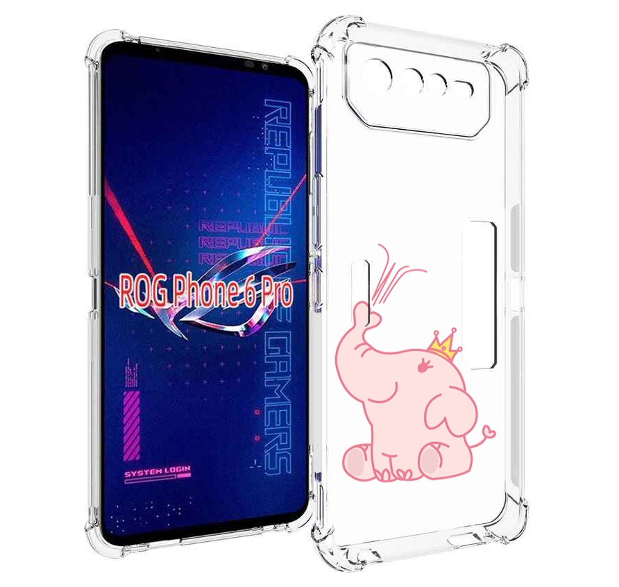 

Чехол MyPads слоник-принц детский для Asus ROG Phone 6 Pro, Прозрачный, Tocco
